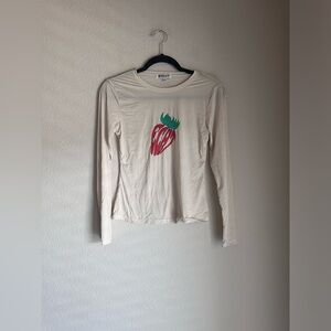 ECHT Strawberry Long Sleeve Shape Tee - Oatmeal